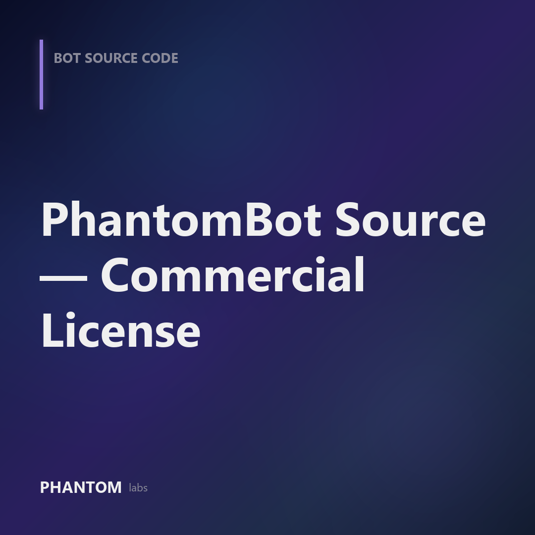 PhantomBot Source Commercial License card