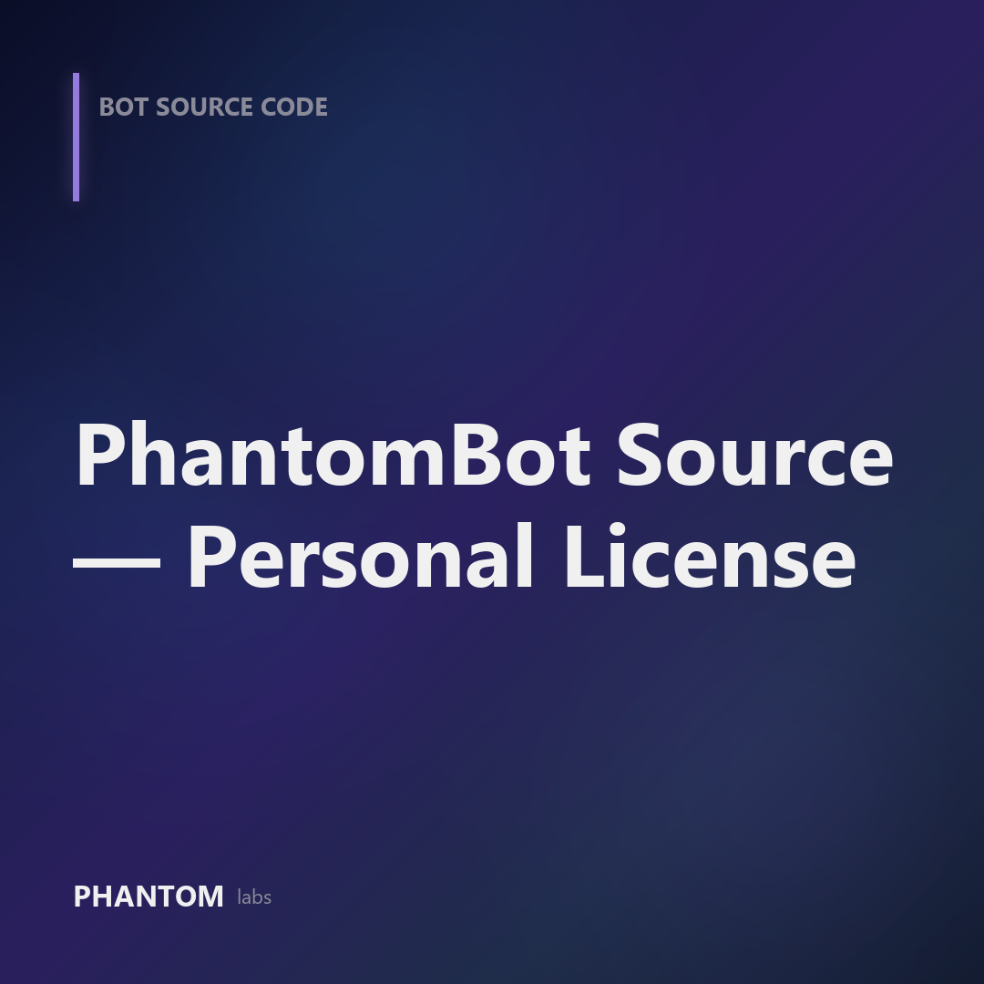 PhantomBot Source Personal License card