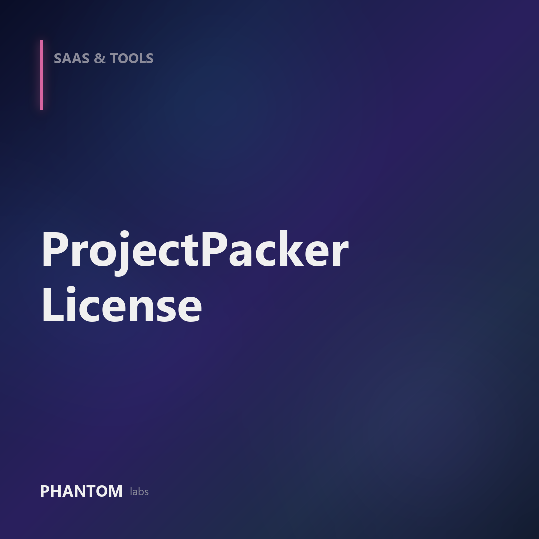 ProjectPacker License card