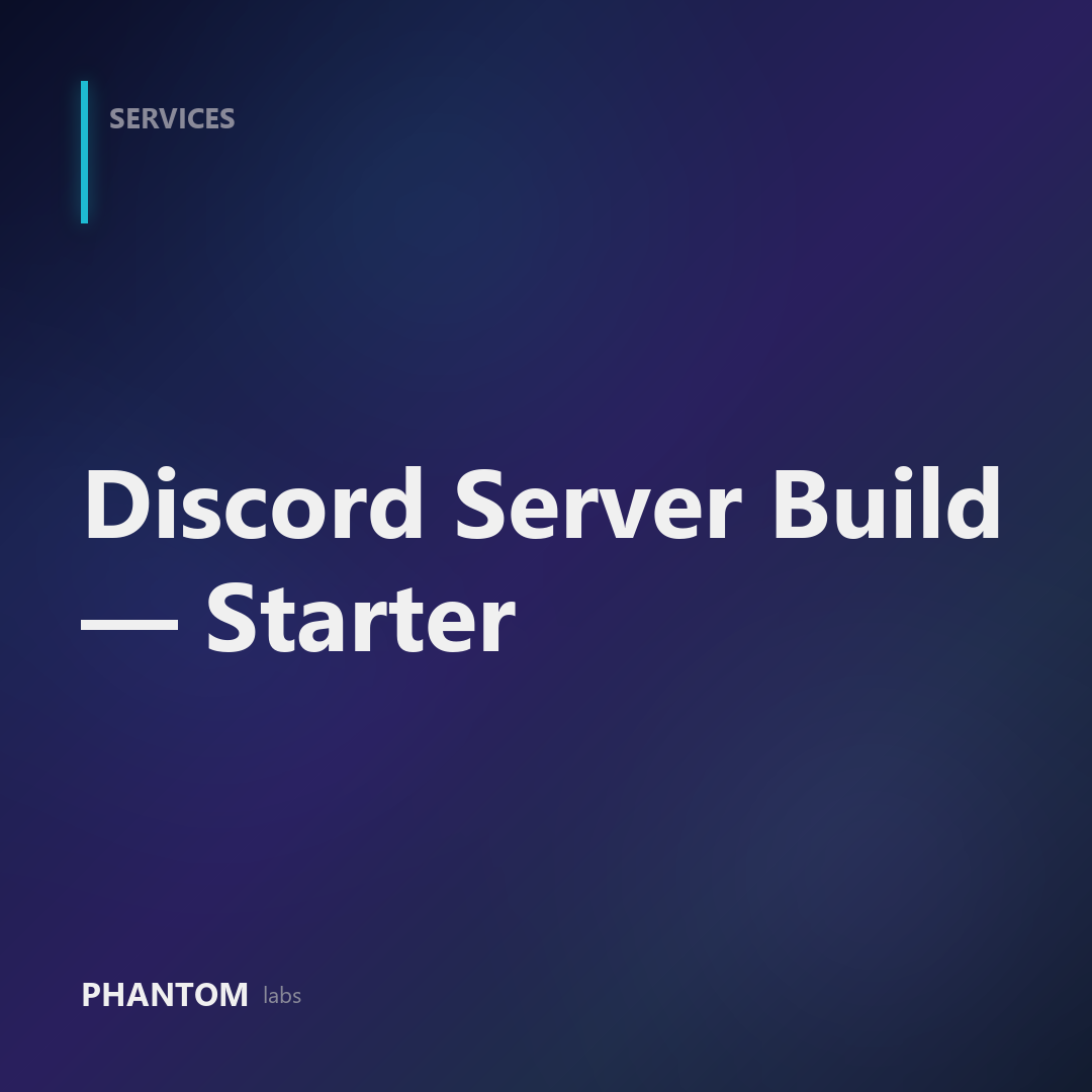 Server Build Starter card